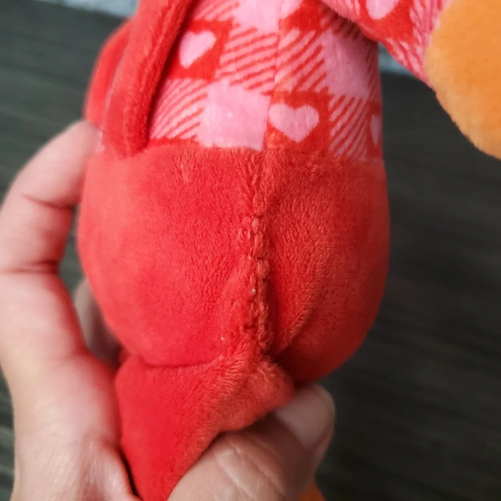 Create Imagine Valentine's Day Adorable Fox In Red Outfit Plush W/Rattle Crinkle
